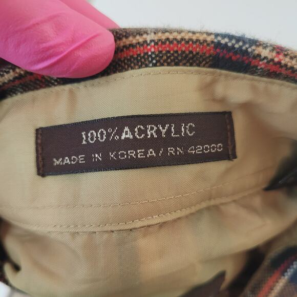 Vintage 80s Northwest Territory Acrylic Flannel Mens L (Fits XL) Plaid Baggy - Picture 5 of 6